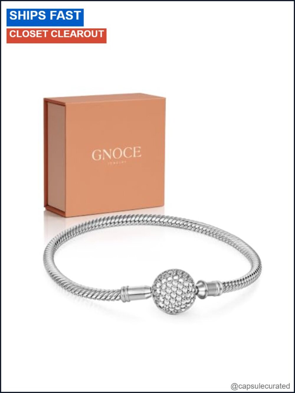 S925 Sterling Silver 18K Gold Plated Snake Chain Charm Bracelet Dainty Bangle
